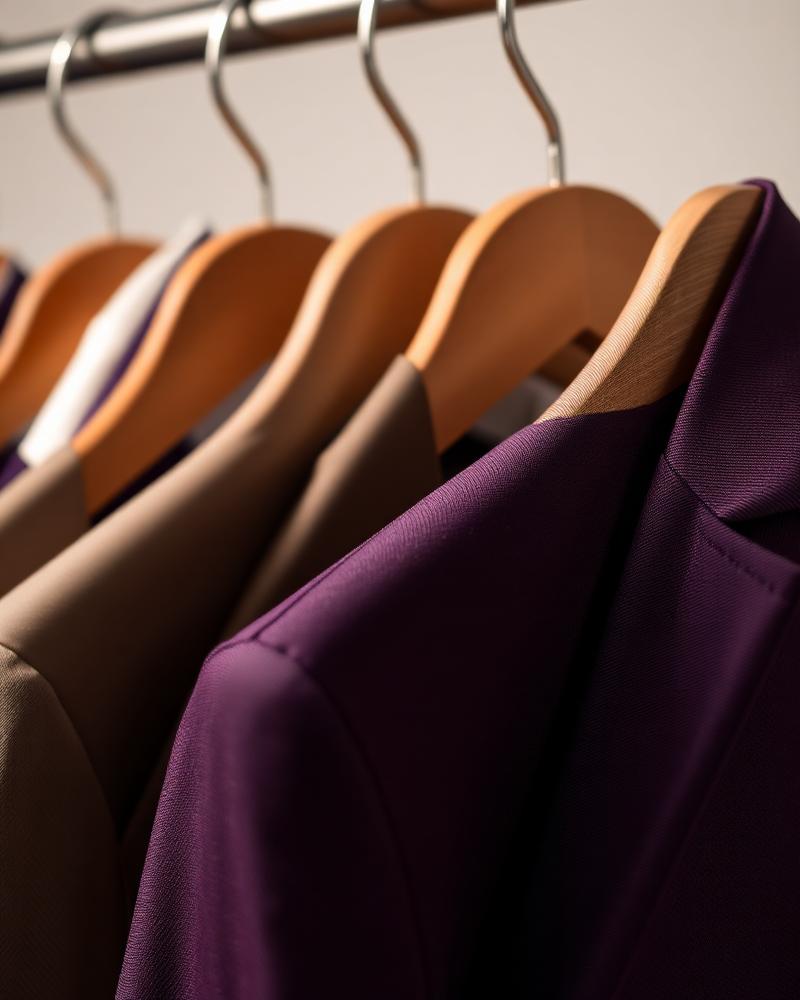 Blazer premium tergantung di rak
