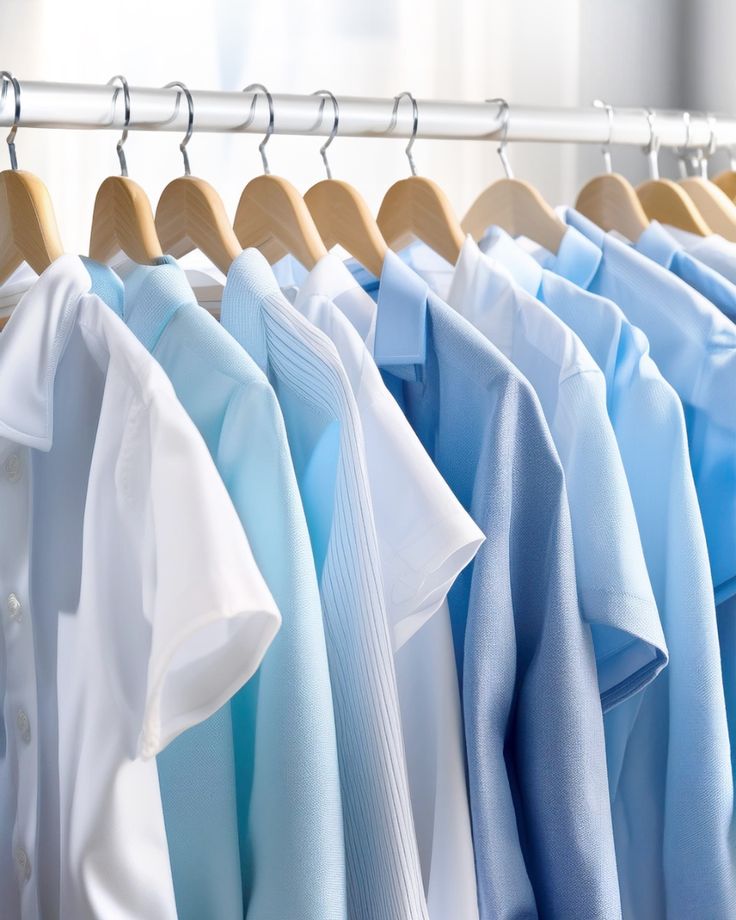 Kemeja rapi tergantung setelah dry cleaning